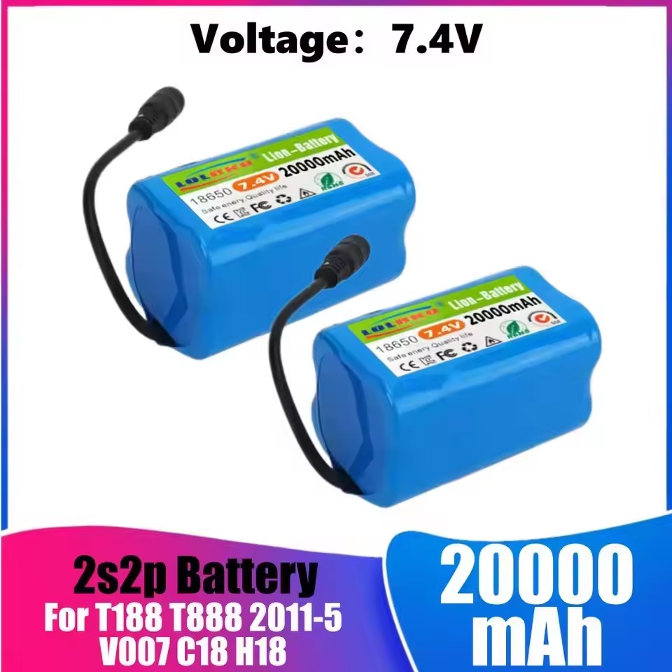 Fish Finder Charger - 7.4V 20000mAh Batterij met USB-oplader voor