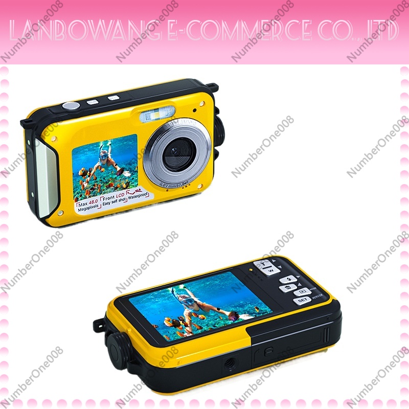 Underwater Camera - Waterdichte actiecamera met dubbele schermen, 4K