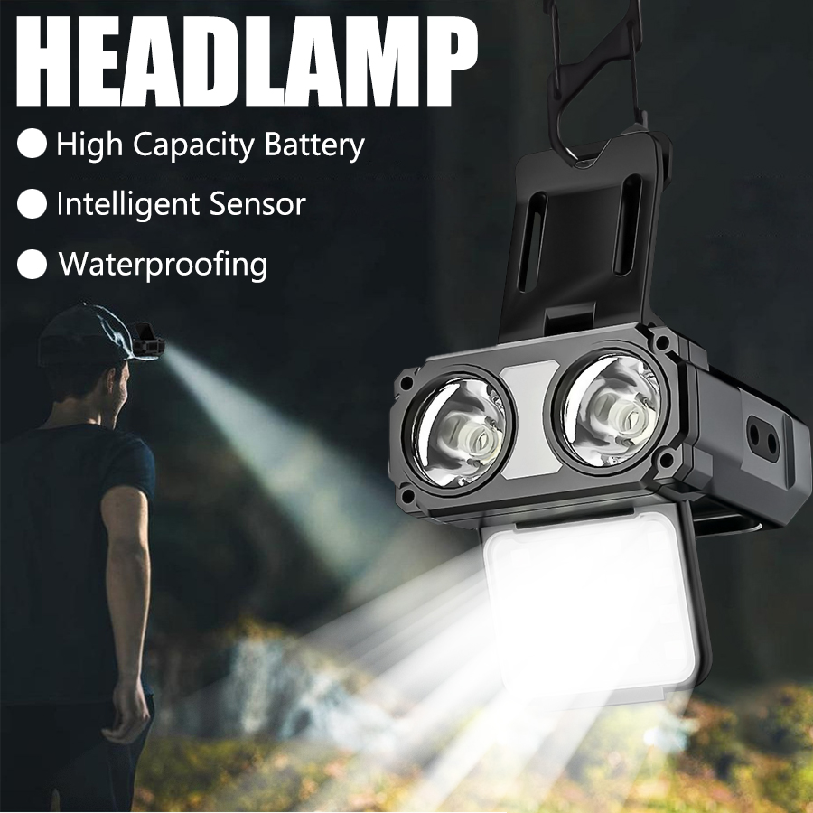 Fishing Light - Sensor COB LED-koplamp Cap Clip Light