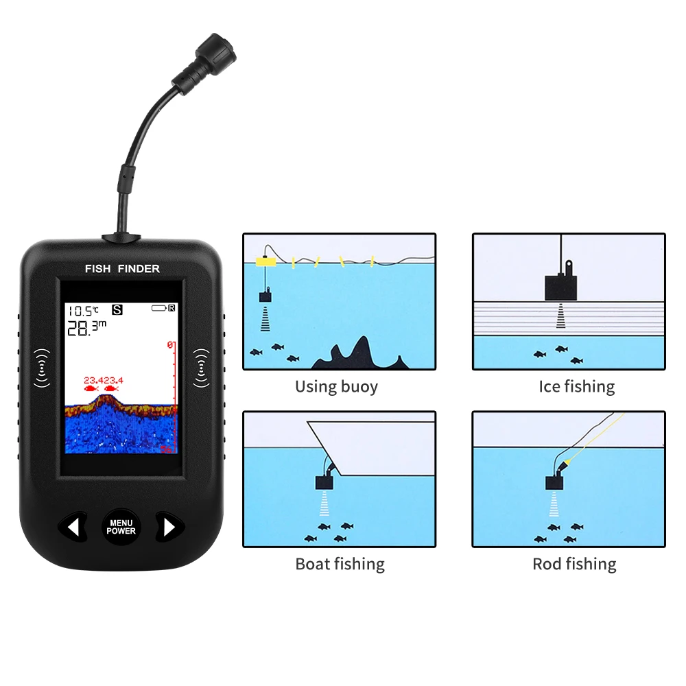 Alarm 100M Draagbare Sonar Vis - Fish Finder Transducer recensie en prijs